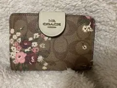 【新品未使用品】コーチ〔COACH〕シグネチャー柄　二つ折り財布 COACH（コーチ） 財布 二つ折り COACH CF522 グリーン シグネチャー