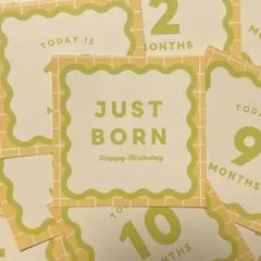 マンスリーカード 月齢フォト ニューボーン 月齢カード うねうね