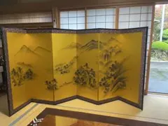 二曲金屏風　縦150cm×横75cm おまけ四曲金屏風 二曲金屏風 縦150cm×横75cm おまけ四曲金屏風 - メルカリ