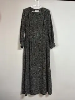 GREEN LABEL RELAXING ドット柄ロングワンピース　フリーサイズ