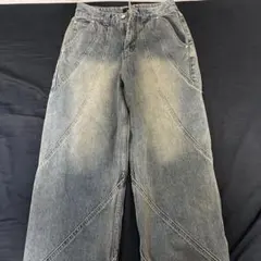 THE CROSS デニムパンツ ワイドレッグ