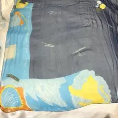 イッセイ ミヤケ スカーフ 大判 紺色