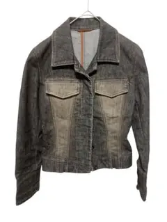 MICHEL KLEIN グレー デニムジャケット Ｇジャン　短丈