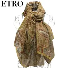 【美品】ETRO エトロ 超大判ストール ショール スカーフ ペイズリー