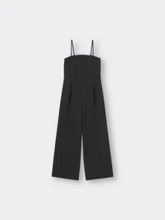 新品【GU】カットソーベアキャミソールサロペットパンツ　Mサイズ　Black