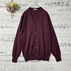 GU Vネックニットカーディガン　ボルドー　Mサイズ　メンズ　羽織り　長袖