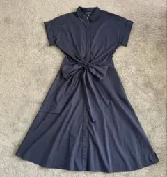 FOXEY NEW YORK シャツワンピース 半袖 ロング フレア 38 - メルカリ