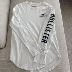 Hollister ホリスター ロゴ刺繍 白 ロングスリーブ Tシャツ 長袖のサムネイル