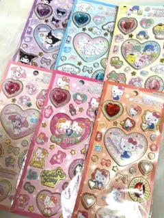 【匿名発送】サンリオ キラキラジュエルシール 6種類 セット ハローキティ