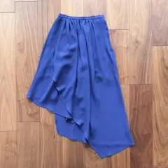 TARO HORIUCHI th ブルー アシンメトリー フレア ラップスカートのサムネイル