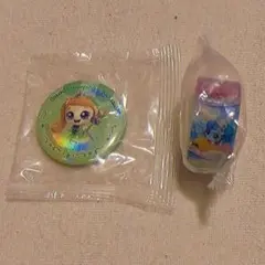 くら寿司xキャッチ!ティニピン 缶バッジxマスキングテープ