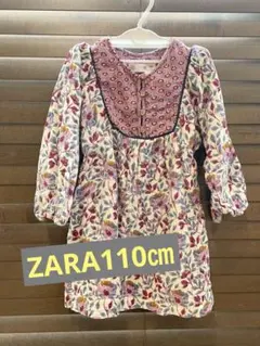 【ZARA】110㎝花柄ワンピース