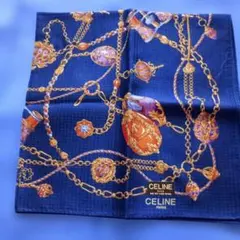 CELINE ハンカチ ネイビー
