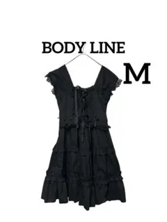 BODY LINE ゴスロリ・ロリータ 黒いドレス フリル付き