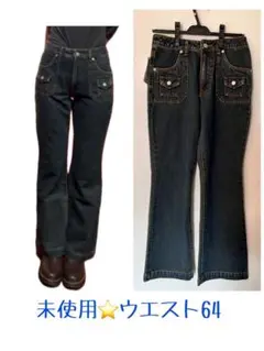 ダークブルージーンズ　ウエスト64