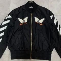 OFF-WHITE ナイロンジャケット スカジャン 鷲 刺繍　ブラック 2026年最新】OFF-WHITE メンズ ナイロンジャケットの人気アイテム