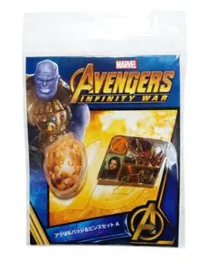 アベンジャーズ インフィニティ・ウォー アクリルバッジ＆ピンズセット A