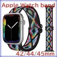 Apple Watch バンド エスニック柄 42/44/45mm 多彩色