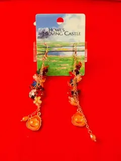 ジブリ ハウルの動く城 カルシファー 花 ピアス セット 海外限定