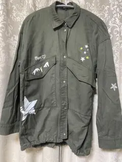 ZARA★オリーブグリーン ミリタリージャケット　S