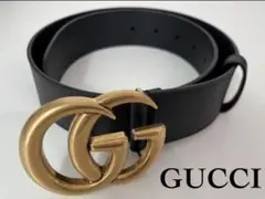 GUCCI グッチ 510309 マイクログッチシマ レザー シルバー金具ベルト