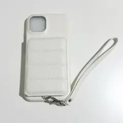 【未使用】iPhone 14 ケース　iPhone13ケース　収納付き　ホワイト