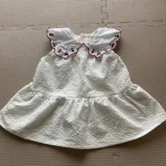 90 ノースリーブ 白 子供服 夏 さくらんぼ アプレレクール