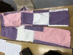 パッチワークデニムパンツ レディース