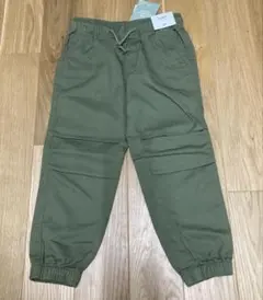 新品タグ付き！H&M ジョガーパンツ 105cm カーキ