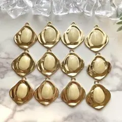 ワンセット限り【S-212】不規則エポチャーム(クリーム)