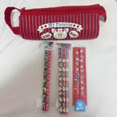 ピンクラテ 筆箱 鉛筆 定規 セット