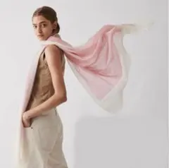 HERMES ホライゾン カシミヤ100% 大判ストール　　グラデーション♡のサムネイル