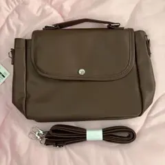 ダイソー 推し活バッグ ミニショルダー 2WAYバッグ ブラウン 茶色 痛バのサムネイル