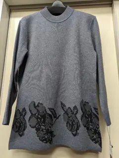 見切り品！秋冬物　Five-H オシャレデザイン　丈長めニットセーター