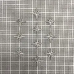 アイロン接着ワンポイントワッペン　 南十字星　シルバー　　10個