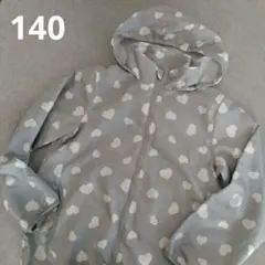 キッズブルゾン140　アウター　西松屋　ハート柄　春　薄手の羽織