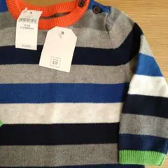 ✛GAP ストライプロンパース 70cm 6-12ヶ月