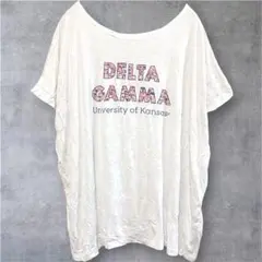 ピコ PIKO カレッジ ロゴ Tシャツ M 白 Y2K ストリート レトロのサムネイル