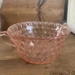 昭和レトロ　東洋佐々木ガラス　ピンクハート　ボウル　未使用