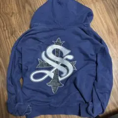 美品 Supplier ブルー ジップアップパーカー M サプライヤー