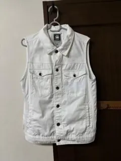 G-STAR RAW ホワイトデニムジャケット M 袖なし
