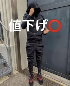 【廃盤 希少品】値下げあり‼️ NIKE 旧テックフリースパンツ ブラック