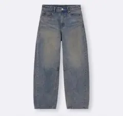 GU バレルレッグジーンズ BLUE XL 標準丈