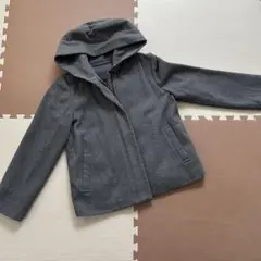 グレー フード付き ダウンジャケット　40 サイズ　L 冬