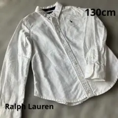 美品⭐︎Ralph Lauren ホワイト ボタンダウンシャツ　130cm