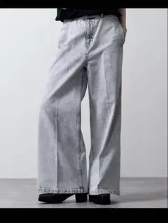 【CLEL】　クレイル　ヴィンテージデザイン フレアデニムパンツ