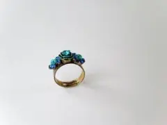 Michal Negrinフラワーモチーフリング エメラルドグリーン・まとめ割◎のサムネイル