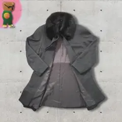 フォックス　カシミヤ100　キュプラ100　ファーコート　毛皮　レディース　9号