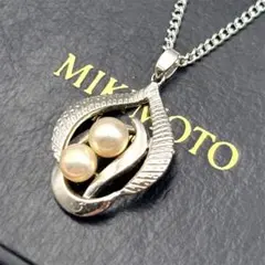 MIKIMOTO ミキモト ネックレス 2粒パール 本真珠 5.5mm シルバーのサムネイル