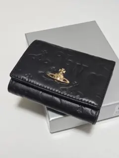 ヴィヴィアンウエストウッド 財布 三つ折りウォレット エナメル銀ロゴ